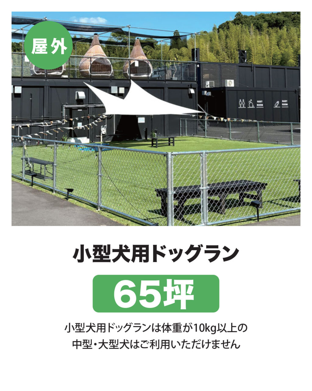 小型犬屋外ドッグラン65坪