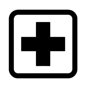 安全十字マークのアイコン