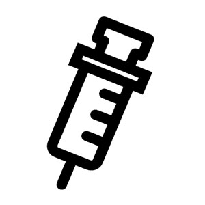 ワクチン接種マークのアイコン